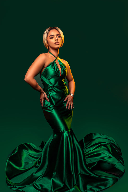 HER EVENING GOWN